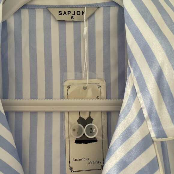 Sapjon - silky blue stripe pjs - Picture 6 of 8